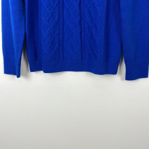 Talbots Wool Blend sweater women Medium long sleeve pullover button shoulder top - Picture 2 of 8